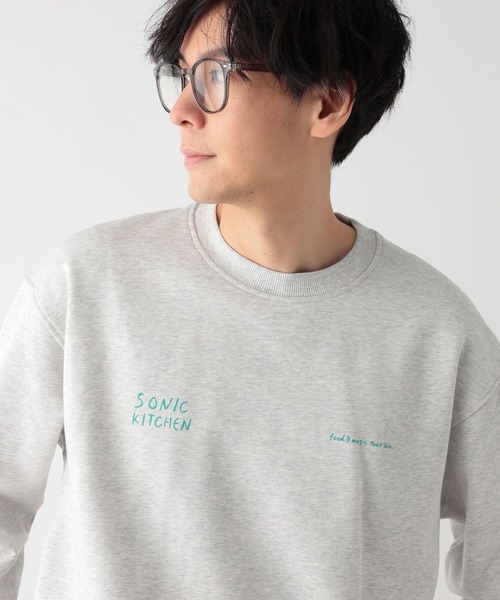 GLOBAL WORK（グローバルワーク）の「ソフトタッチスウェット/裏起毛/ロゴ/580800（スウェット・メンズ・パープル/ホワイト系その他2/チャコールグレー/ホワイト/グレー/カーキ・SMALL/LARGE/MEDIUM/X-LARGE）」の14枚目の写真