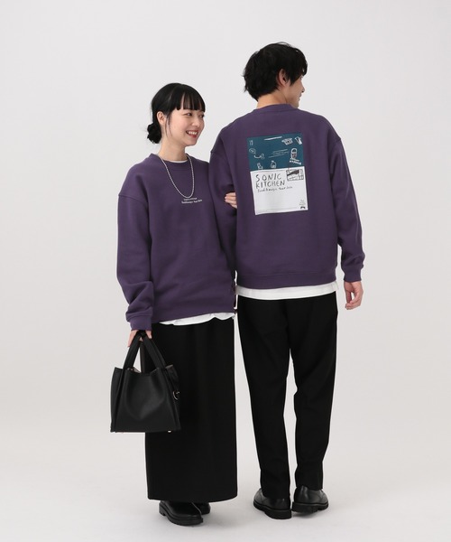 セール】ソフトタッチスウェット/裏起毛/ロゴ/580800（スウェット