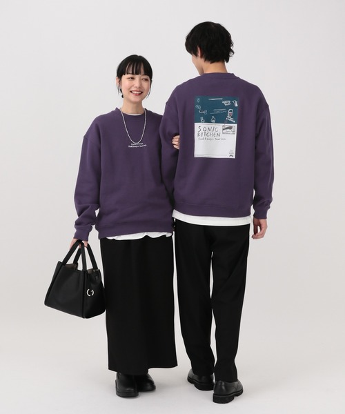 セール】ソフトタッチスウェット/裏起毛/ロゴ/580800（スウェット