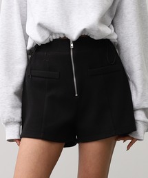 ウールタッチ ジップ デザイン ショート パンツ