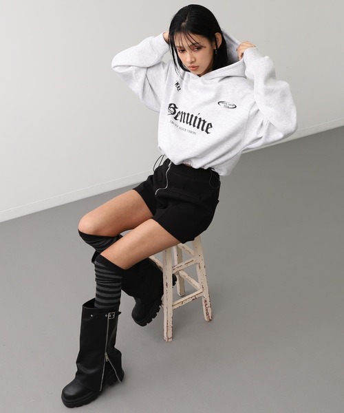 ANAP(アナップ)の「ウールタッチ ジップ デザイン ショート パンツ(その他パンツ・レディース・グレー/ブラック・F)」の14枚目の写真
