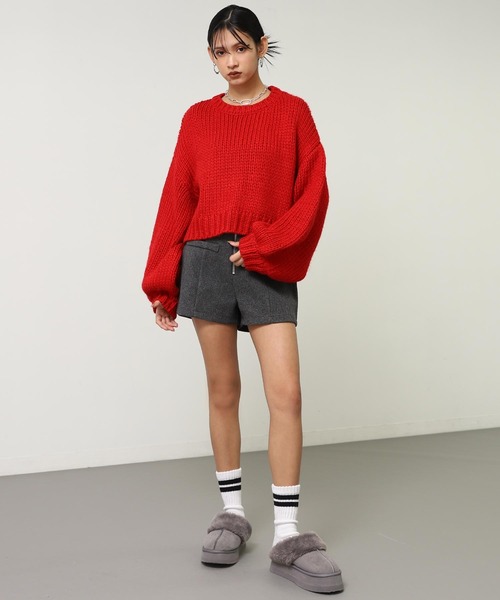 ANAP(アナップ)の「ウールタッチ ジップ デザイン ショート パンツ(その他パンツ・レディース・グレー/ブラック・F)」の19枚目の写真