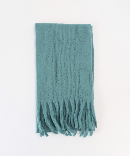 B.C STOCK(ベーセーストック)の「ラッセルニットマフラー(マフラー・レディース・サファリグリーン/チャコールグレー/ブルー/ベージュ/ピンク/ホワイト・FREE)」の6枚目の写真