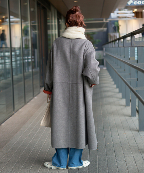 B.C STOCK(ベーセーストック)の「ラッセルニットマフラー(マフラー・レディース・サファリグリーン/チャコールグレー/ブルー/ベージュ/ピンク/ホワイト・FREE)」の9枚目の写真