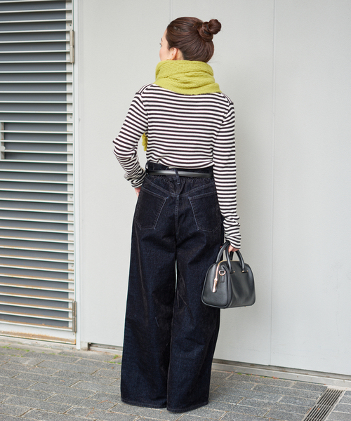 B.C STOCK(ベーセーストック)の「ラッセルニットマフラー(マフラー・レディース・サファリグリーン/チャコールグレー/ブルー/ベージュ/ピンク/ホワイト・FREE)」の12枚目の写真