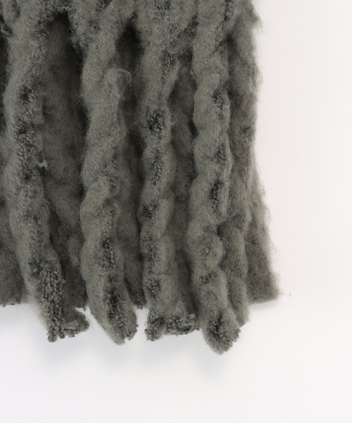 B.C STOCK(ベーセーストック)の「ラッセルニットマフラー(マフラー・レディース・サファリグリーン/チャコールグレー/ブルー/ベージュ/ピンク/ホワイト・FREE)」の17枚目の写真