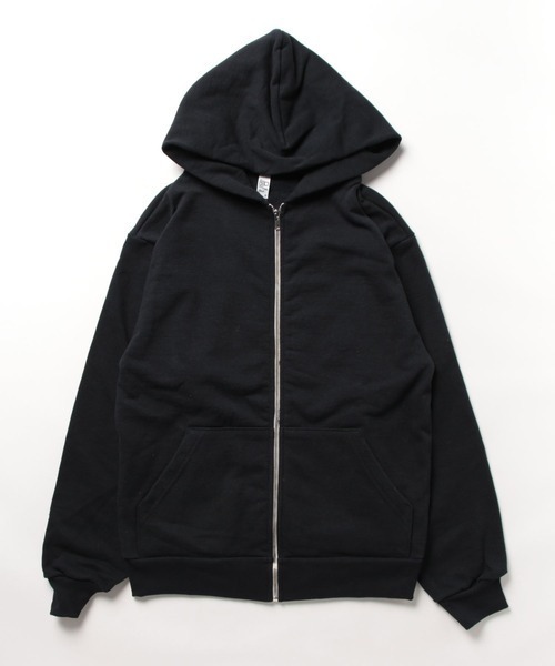 LOS ANGELES APPAREL(ロサンゼルスアパレル)の「【Los Angeles Apparel/ロサンゼルス・アパレル】 14.0oz Heavy Fleece Zip Up Hood Sweat ヘビーウェイト ジップアップパーカー セットアップ対応可 MADE IN USA HF-10(パーカー・メンズ・アッシュグレー/ブラック・SMALL/MEDIUM/LARGE/X-LARGE)」の5枚目の写真