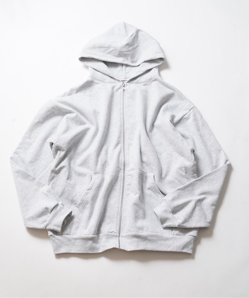 LOS ANGELES APPAREL(ロサンゼルスアパレル)の「【Los Angeles Apparel/ロサンゼルス・アパレル】 14.0oz Heavy Fleece Zip Up Hood Sweat ヘビーウェイト ジップアップパーカー セットアップ対応可 MADE IN USA HF-10(パーカー・メンズ・アッシュグレー/ブラック・SMALL/MEDIUM/LARGE/X-LARGE)」の4枚目の写真