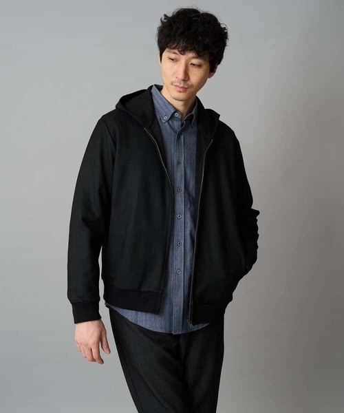 a.v.v（アーヴェヴェ）の「【イージーケア/毛玉になりにくい】ヘリンボーンダブルフェイスシャツ【洗濯機で洗える】（シャツ/ブラウス・メンズ・グレー/ネイビー・46/48）」の16枚目の写真