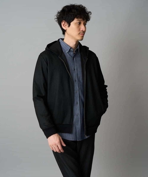 a.v.v（アーヴェヴェ）の「【イージーケア/毛玉になりにくい】ヘリンボーンダブルフェイスシャツ【洗濯機で洗える】（シャツ/ブラウス・メンズ・グレー/ネイビー・46/48）」の17枚目の写真