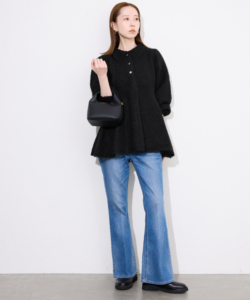 SLOBE IENA(スローブイエナ)の「ペプラムニット(ニット/セーター・レディース・チャコールグレー/ブラック・FREE)」の22枚目の写真