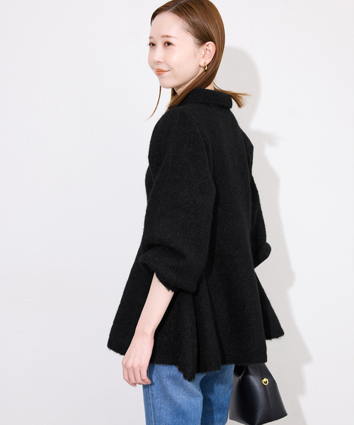 SLOBE IENA(スローブイエナ)の「ペプラムニット(ニット/セーター・レディース・チャコールグレー/ブラック・FREE)」の18枚目の写真