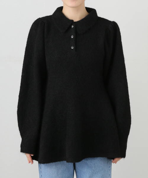 SLOBE IENA(スローブイエナ)の「ペプラムニット(ニット/セーター・レディース・チャコールグレー/ブラック・FREE)」の7枚目の写真