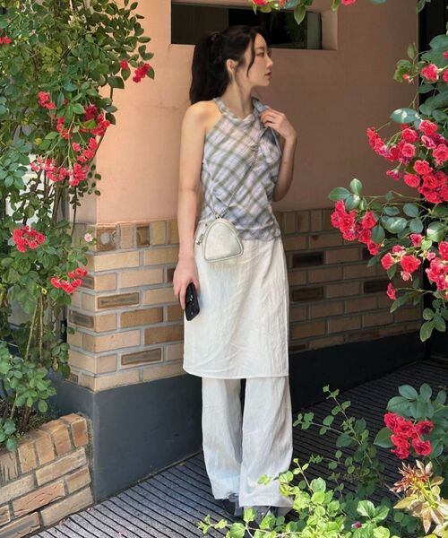 WEDNESDAYOASISFORWOMEN（ウェンズデー オアシス フォー ウーマン）の「デイジーレイヤードラップスカートパンツ_ホワイト(W25-PT17)（その他パンツ・レディース・ホワイト・SMALL/MEDIUM）」の15枚目の写真
