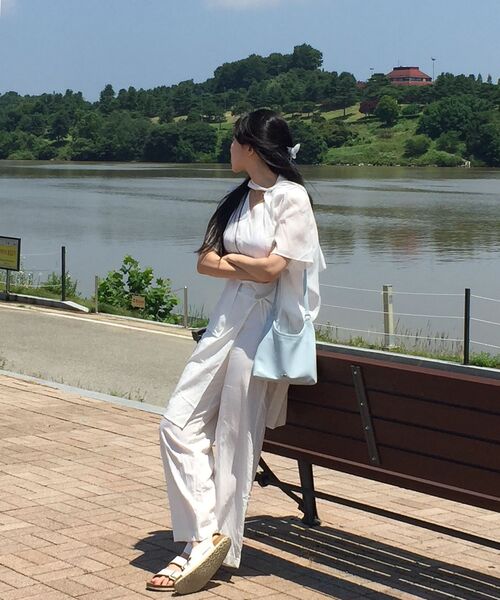 WEDNESDAYOASISFORWOMEN（ウェンズデー オアシス フォー ウーマン）の「デイジーレイヤードラップスカートパンツ_ホワイト(W25-PT17)（その他パンツ・レディース・ホワイト・SMALL/MEDIUM）」の13枚目の写真