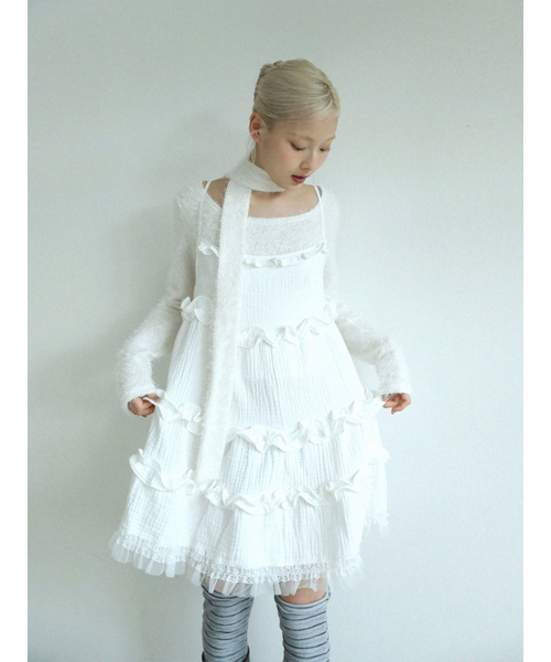 UGLY SHADOW（アグリーシャドウ）の「レースヨルドレス（ホワイト）（ワンピース・レディース・その他・FREE）」の2枚目の写真