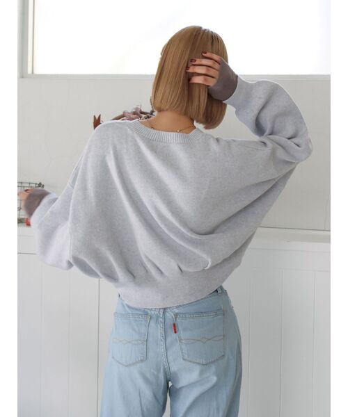 Ungrid(アングリッド)の「コットン混ショートルーズニット(ニット/セーター・レディース・オレンジ/イエロー/ライトグレー/ブラウン・FREE)」の13枚目の写真