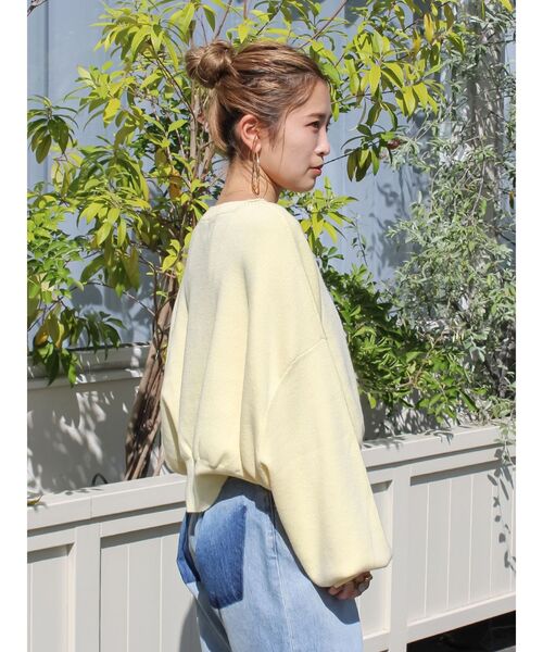 Ungrid(アングリッド)の「コットン混ショートルーズニット(ニット/セーター・レディース・オレンジ/イエロー/ライトグレー/ブラウン・FREE)」の18枚目の写真