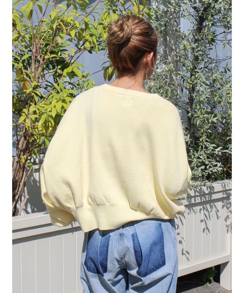 Ungrid(アングリッド)の「コットン混ショートルーズニット(ニット/セーター・レディース・オレンジ/イエロー/ライトグレー/ブラウン・FREE)」の19枚目の写真