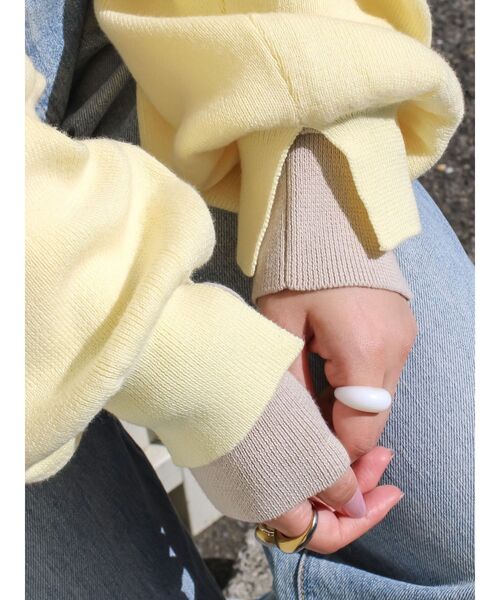 Ungrid(アングリッド)の「コットン混ショートルーズニット(ニット/セーター・レディース・オレンジ/イエロー/ライトグレー/ブラウン・FREE)」の20枚目の写真