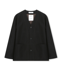BESLOW（ビースロー）の「COLLARLESS JACKET LUSTRE BLACK（テーラードジャケット）」
