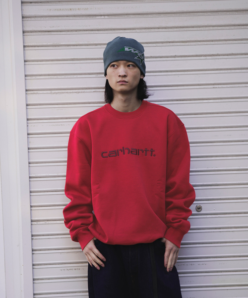 Carhartt WIP（カーハートダブリューアイピー）の「CARHARTT WIP / カーハート ダブリューアイピー CARHARTT SWEATSHIRT（スウェット・メンズ・レッド/ネイビー・LARGE/MEDIUM）」の4枚目の写真