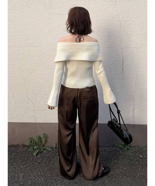 LAGUNAMOON（ラグナムーン）の「ウエストドロストサテンパンツ（その他パンツ・レディース・ブラック/ブラウン・MEDIUM/SMALL）」の16枚目の写真