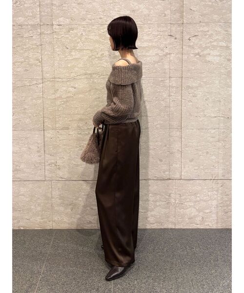 LAGUNAMOON（ラグナムーン）の「ウエストドロストサテンパンツ（その他パンツ・レディース・ブラック/ブラウン・MEDIUM/SMALL）」の18枚目の写真