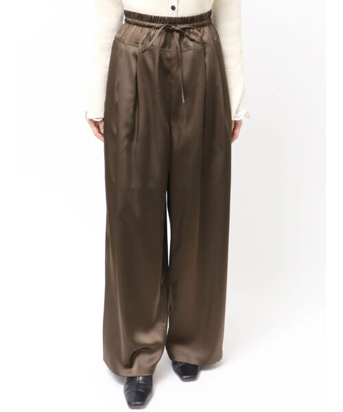 LAGUNAMOON(ラグナムーン)の「ウエストドロストサテンパンツ(その他パンツ・レディース・ブラック/ブラウン・MEDIUM/SMALL)」の5枚目の写真