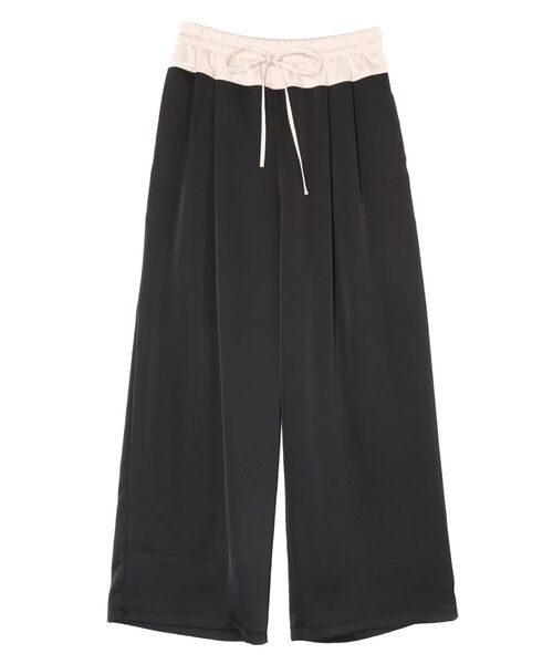 LAGUNAMOON(ラグナムーン)の「ウエストドロストサテンパンツ(その他パンツ・レディース・ブラック/ブラウン・MEDIUM/SMALL)」の3枚目の写真