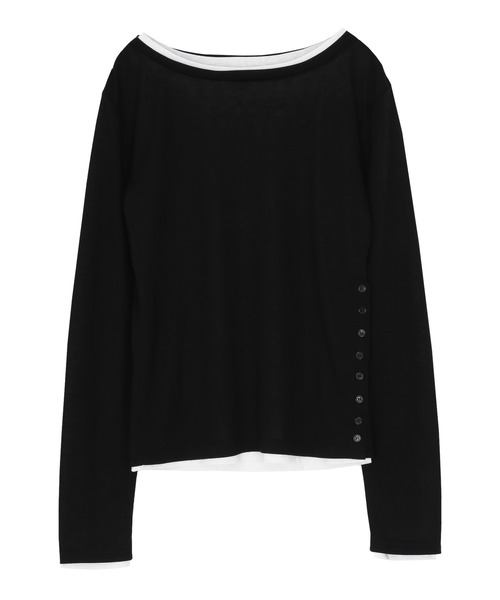 titivate(ティティベイト)の「レイヤードスリットデザイントップスセット(Tシャツ/カットソー・レディース・チャコール/ブラック/グレー/ブラウン・M/L)」の18枚目の写真