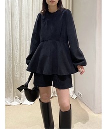 STYLEMIXER（スタイルミキサー）の「コーデュロイペプラムショートオールインワン（つなぎ/オールインワン）」