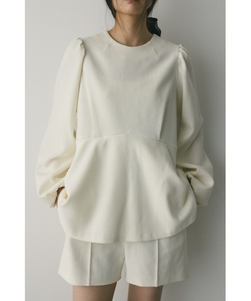 STYLEMIXER(スタイルミキサー)の「コーデュロイペプラムショートオールインワン(つなぎ/オールインワン・レディース・ホワイト/ブラック・SMALL/MEDIUM)」の3枚目の写真