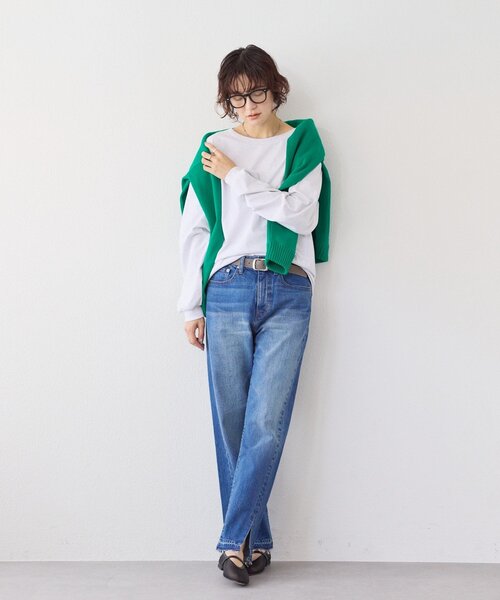 RIVE DROITE（リヴドロワ）の「予約【RIMH（リムエイチ）】カッティングデニム（デニムパンツ・レディース・ブルー/サックスブルー・38/36/34）」の3枚目の写真