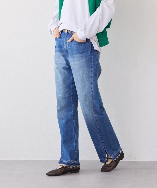 RIVE DROITE（リヴドロワ）の「予約【RIMH（リムエイチ）】カッティングデニム（デニムパンツ・レディース・ブルー/サックスブルー・38/36/34）」の7枚目の写真