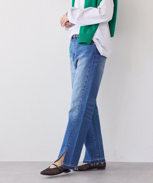 RIVE DROITE（リヴドロワ）の「予約【RIMH（リムエイチ）】カッティングデニム（デニムパンツ・レディース・ブルー/サックスブルー・38/36/34）」の9枚目の写真