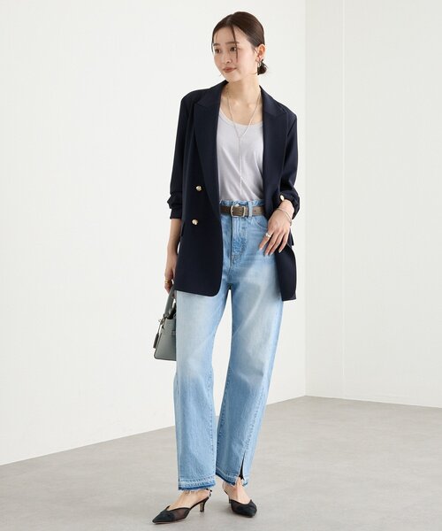 RIVE DROITE（リヴドロワ）の「【RIMH（リムエイチ）】カッティングデニム（デニムパンツ・レディース・ブルー/サックスブルー・38/36/34）」の17枚目の写真