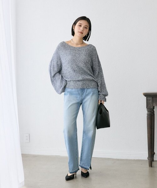 RIVE DROITE（リヴドロワ）の「【RIMH（リムエイチ）】カッティングデニム（デニムパンツ・レディース・ブルー/サックスブルー・38/36/34）」の15枚目の写真