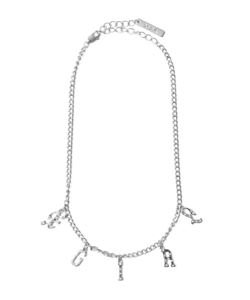 X-girl(エックスガール)の「LOGO AND RHINESTONE NECKLACE(ネックレス・レディース・ゴールド/シルバー・ONE SIZE)」の2枚目の写真