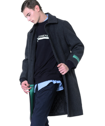 COME（シーオーエムイー）の「[ユニセックス] リムーブビフォーフライト パディングライナー ウールコート (グレー)（チェスターコート）」