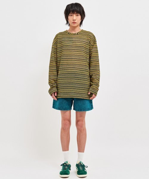 C WEAR BY THE GENIUS(シーウェアバイザジーニアス)の「シースルークラフトニットプルオーバーイエロー(ニット/セーター・メンズ・その他・size3/size1)」の3枚目の写真