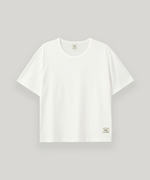 ベーシックラベル半袖Tシャツ (ホワイト)