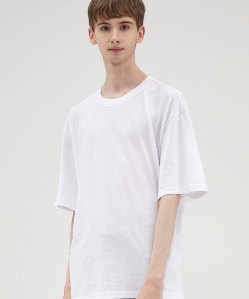 VANNWORKS(バンワークス)の「プレミアムコットンレイヤードスリット半袖Tシャツ (VNCTS230) ホワイト(Tシャツ/カットソー・レディース・その他・X-LARGE/MEDIUM/LARGE)」の2枚目の写真
