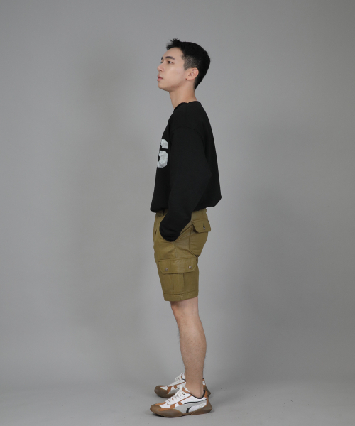 SAINTCREW(セントクルー)の「レトロラインカーゴショーツ RBC-340 コーティングオリーブ(その他パンツ・メンズ・その他・MEDIUM/LARGE/X-LARGE)」の6枚目の写真