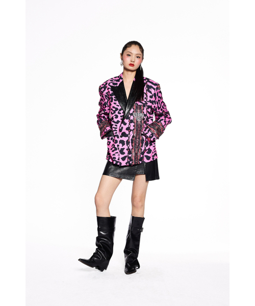 GREEDILOUS(グリディアス)の「Leopard Slogan Jacket(その他アウター・メンズ・その他・S/M/L/XS)」の4枚目の写真