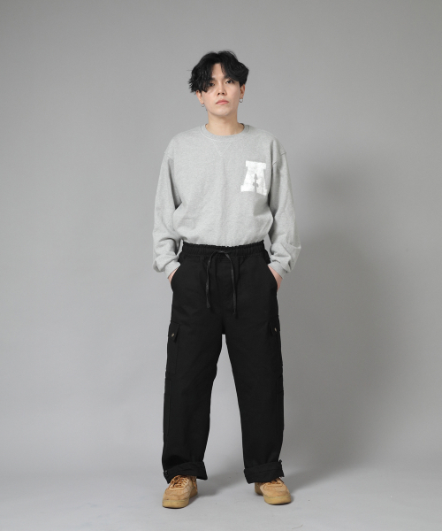 SAINTCREW(セントクルー)の「ダブルカーゴストリングジョガーパンツ DCJ-338 ブラック(スウェットパンツ・メンズ・その他・MEDIUM/LARGE/X-LARGE)」の2枚目の写真