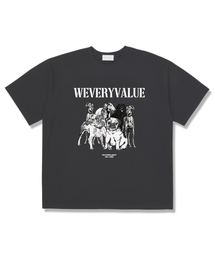 WEVERYVALUE（ウィベリべリュー）の「Dog Project Overfit Short Sleeve T-Shirt Dark Gray（Tシャツ/カットソー）」