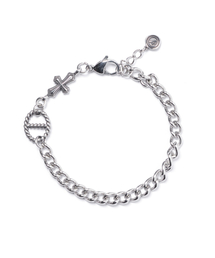 JBANS CLASSIC（ジェイバンスクラシック）の「Frazzle Antique Cross Pendant 6 Basic Chain Bracelet (C2503AC1296_SV)（ブレスレット・レディース）」
