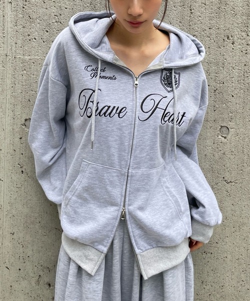 3.3 Field Trip （3.3フィールドトリップ）の「3.3 Field Trip／ユニロゴダブルジップパーカー（パーカー・レディース・ブラック/グレー・FREE）」の2枚目の写真