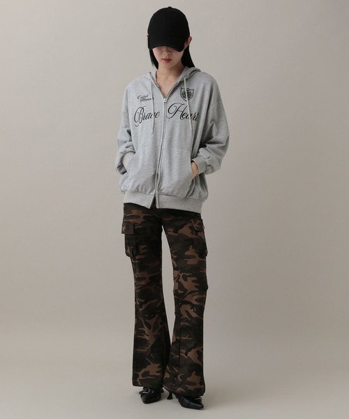 3.3 Field Trip （3.3フィールドトリップ）の「3.3 Field Trip／ユニロゴダブルジップパーカー（パーカー・レディース・ブラック/グレー・FREE）」の3枚目の写真